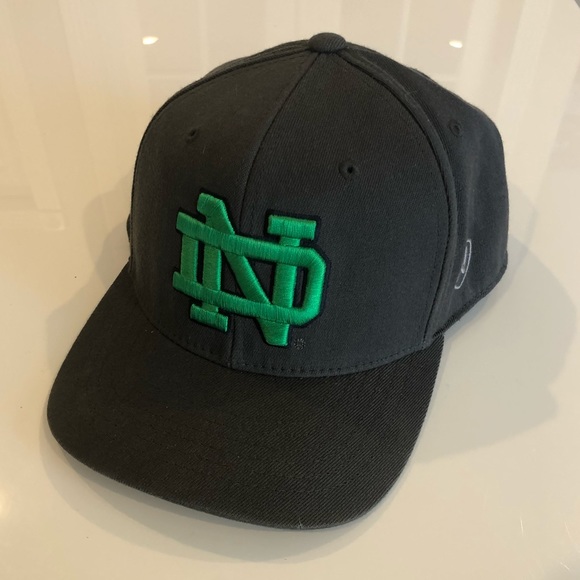 Fitted Notre Dame Hat Gray & Green - Picture 1 of 5